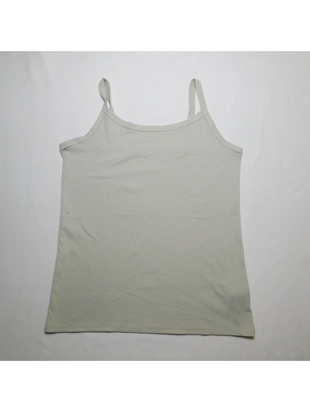 No Boundaries Juniors XL 15-17 Cami Tank Top Off White Ribbed Spaghetti Strap